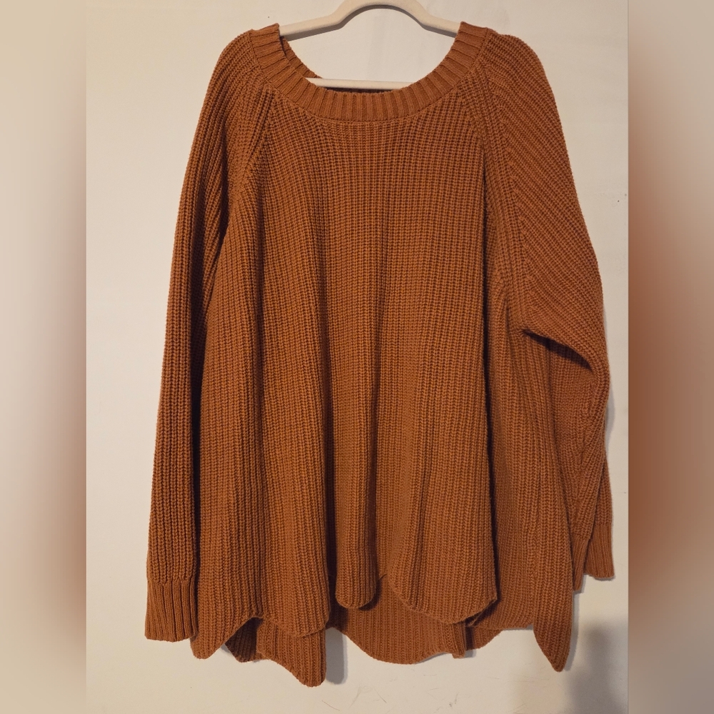 Woman Within Warm Rust Sweater